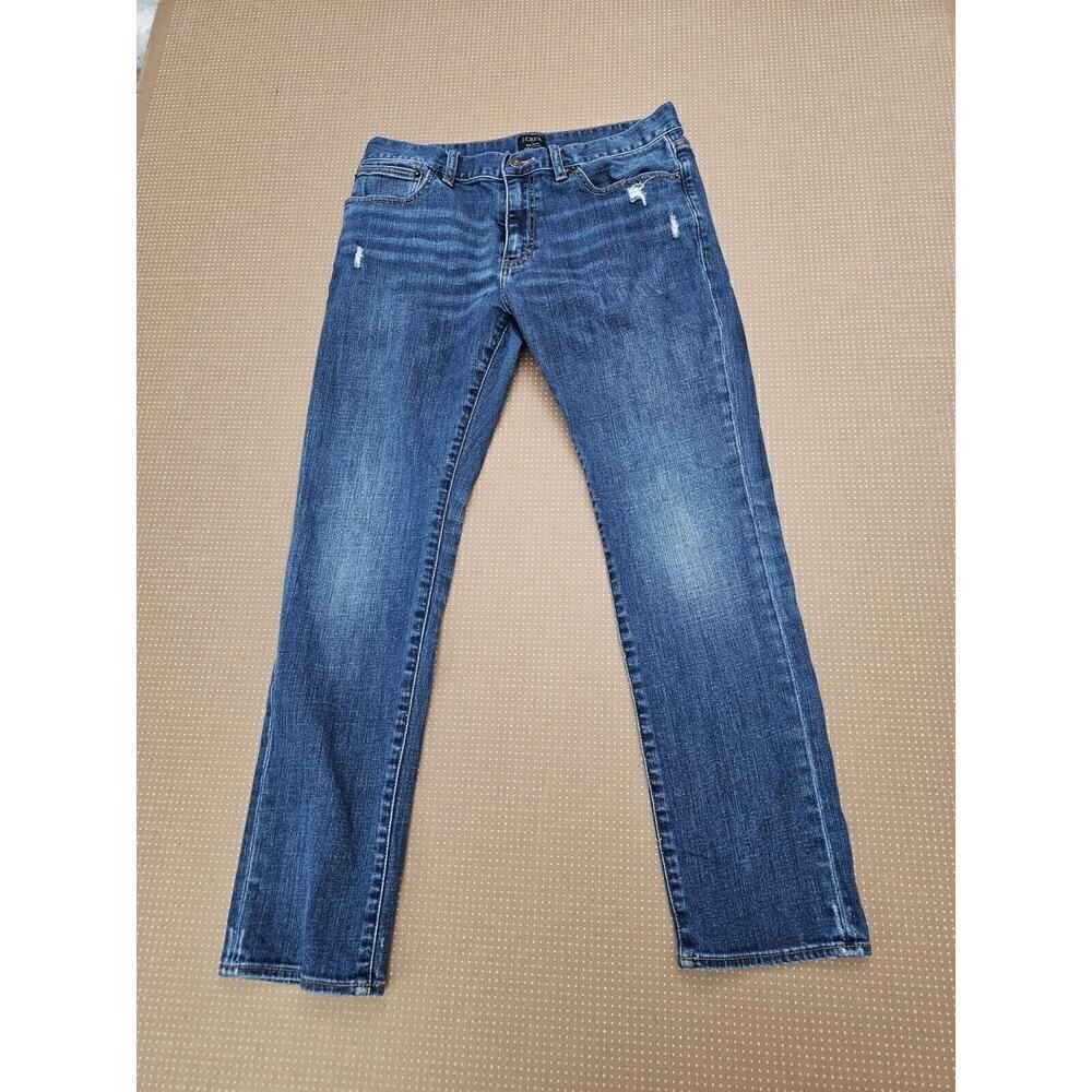 J.CREW 'The Driggs' Slim Straight 100% Cotton Denim Blue Jeans Sz. 32x30